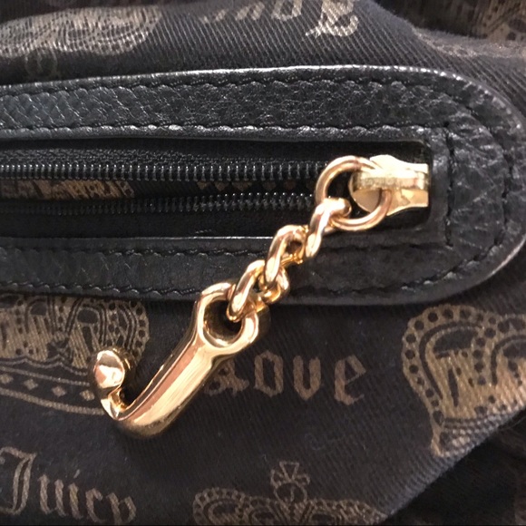 Juicy Couture Bag Black Cow Hide Chain Strap - Picture 13 of 16
